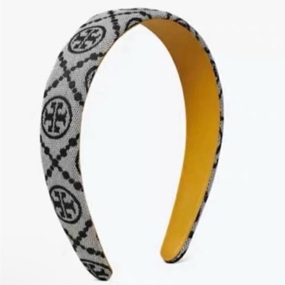 New Tory Burch navy blue and yellow headband